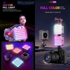 Microcase Şarjlı Çok Fonksiyonlu Ayarlanabilir Ürün Çekim Işığı Softbox Fotoğraf Stüdyo Cep Ledi -  AL4871