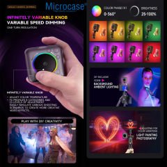 Microcase Şarjlı Çok Fonksiyonlu Ayarlanabilir Ürün Çekim Işığı Softbox Fotoğraf Stüdyo Cep Ledi -  AL4871
