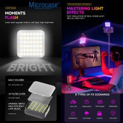 Microcase Şarjlı Çok Fonksiyonlu Ayarlanabilir Ürün Çekim Işığı Softbox Fotoğraf Stüdyo Cep Ledi -  AL4871