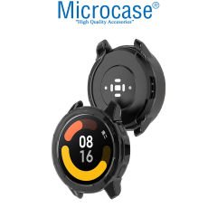 Microcase Xiaomi Watch S1 Active Önü Açık Tasarım Silikon Kılıf - Füme