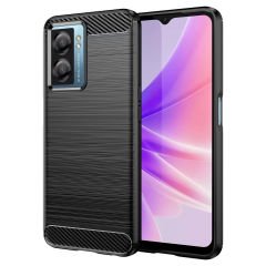 Microcase Xiaomi Poco C51 Brushed Carbon Fiber Silikon Kılıf - Siyah AL3332