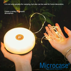 Microcase Askılı 6 Fonksiyonlu 10 Mt Güneş Enerjili Şarj Edilebilir Rgb Led Kamp Ve Dekorasyon Işığı - AL5316