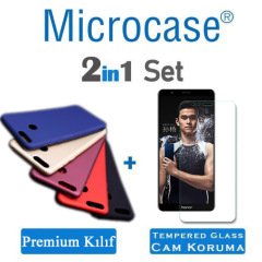Huawei Honor 7X Premium Matte Silikon Kılıf + Ekran Koruma