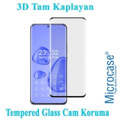 Microcase Xiaomi Civi 3D Curved Tam Kaplayan Tempered Glass Cam Koruma - Siyah