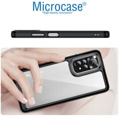Microcase Xiaomi Redmi Note 11 Global 2022 Shield Serisi Darbeye Dayanıklı Köşe Korumalı Yarı Esnek Plastik TPU Kılıf - Siyah