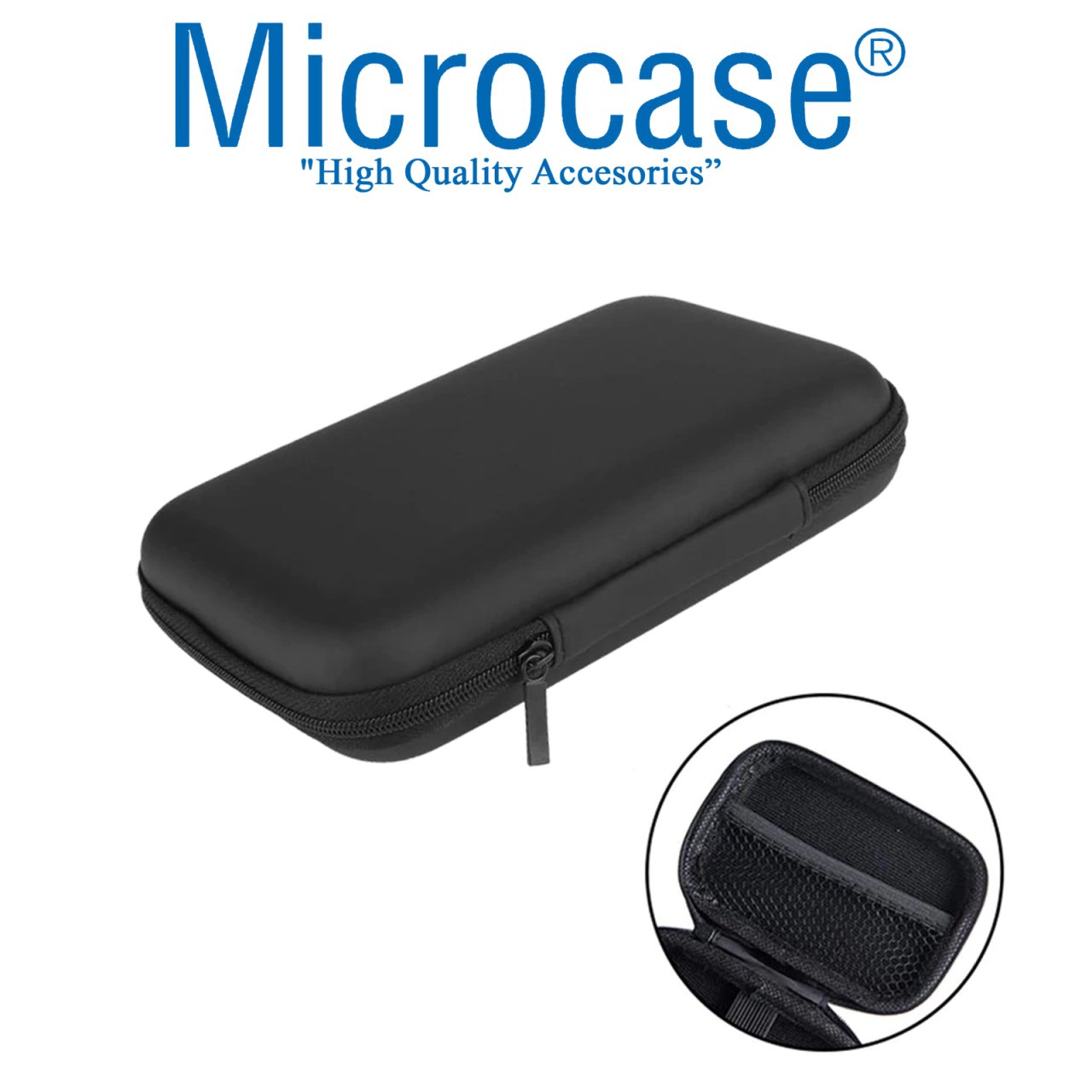 Microcase Harddisk Usb bellek Hafıza Kartı vb Taşıma Çantası 2.5 inch - Siyah AL2783