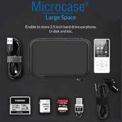 Microcase Harddisk Usb bellek Hafıza Kartı vb Taşıma Çantası 2.5 inch - Siyah AL2783