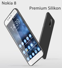 Nokia 8 Premium Mat Soft Silikon Kılıf + Nano Glass Koruma