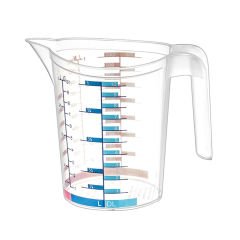 Microcase 1000 ml Saplı Plastik Dereceli Renkli Ölçü Kabı - AL4693