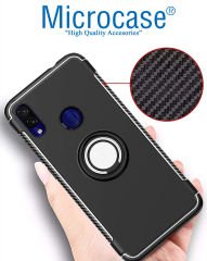 Xiaomi Redmi Note 7 Yüzük Standı Armor Kılıf + Araç Tutucu