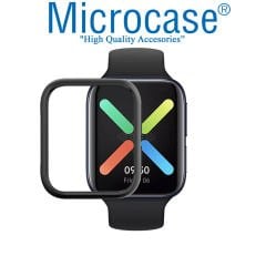 Microcase Oppo Watch 41 mm Önü Açık Tasarım Silikon Kılıf - Siyah