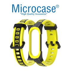 Microcase Xiaomi Mi Band 5 Kayış - Siyah - Sarı KY1
