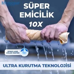Microcase Sentetik Mikrofiber Güderi Oto Kurulama Bezi Araç Cam Kaporta Temizlik Bezi 50X70 2 ADET - AL4873
