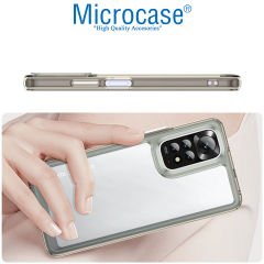 Microcase Xiaomi Redmi Note 11 Pro Global 2022 Shield Serisi Darbeye Dayanıklı Köşe Korumalı Yarı Esnek Plastik TPU Kılıf - Füme
