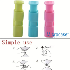 Microcase Plastik Poşet Saklama Malzemesi Ağız kapama Aleti Kıskacı - AL5306 20 Adet