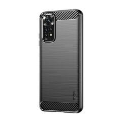 Microcase Xiaomi Redmi Note 11S - Redmi Note 11 Brushed Carbon Fiber Silikon Kılıf - Siyah AL3332