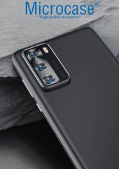 Microcase Huawei P40 Kamera Lens Koruma Halkası - Açık Tasarım Siyah