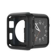 Microcase Apple Watch 7 41 mm Önü Açık Mat Silikon Kılıf - Siyah
