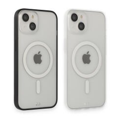 Microcase iPhone 14 için Magsafe Manyetik Darbeye Dayanıklı Yarı Esnek Plastik TPU Mat Kılıf - AL8118