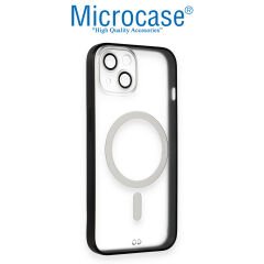 Microcase iPhone 14 için Magsafe Manyetik Darbeye Dayanıklı Yarı Esnek Plastik TPU Mat Kılıf - AL8118
