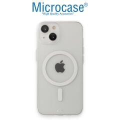 Microcase iPhone 14 için Magsafe Manyetik Darbeye Dayanıklı Yarı Esnek Plastik TPU Mat Kılıf - AL8118