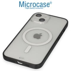 Microcase iPhone 14 için Magsafe Manyetik Darbeye Dayanıklı Yarı Esnek Plastik TPU Mat Kılıf - AL8118