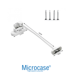 Microcase Çelik Halatlı Anahtarlı Kablolu Pvc Kapı Pencere Emniyet Hırsız Çocuk Güvenlik Kilidi - AL5186 1 ADET
