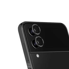 Microcase Samsung Galaxy Z Flip4 Kamera Camı Lens Koruyucu Halka Set - Siyah AL3129