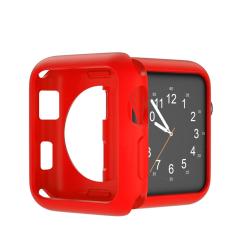 Microcase Apple Watch 7 41 mm Önü Açık Mat Silikon Kılıf - Kırmızı