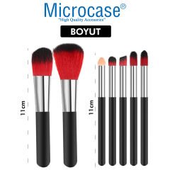 Microcase 7'li Makyaj Fırça Seti Metal Kutulu Siyah - AL3859