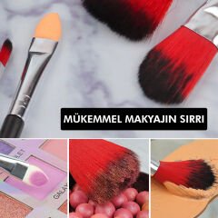 Microcase 7'li Makyaj Fırça Seti Metal Kutulu Siyah - AL3859