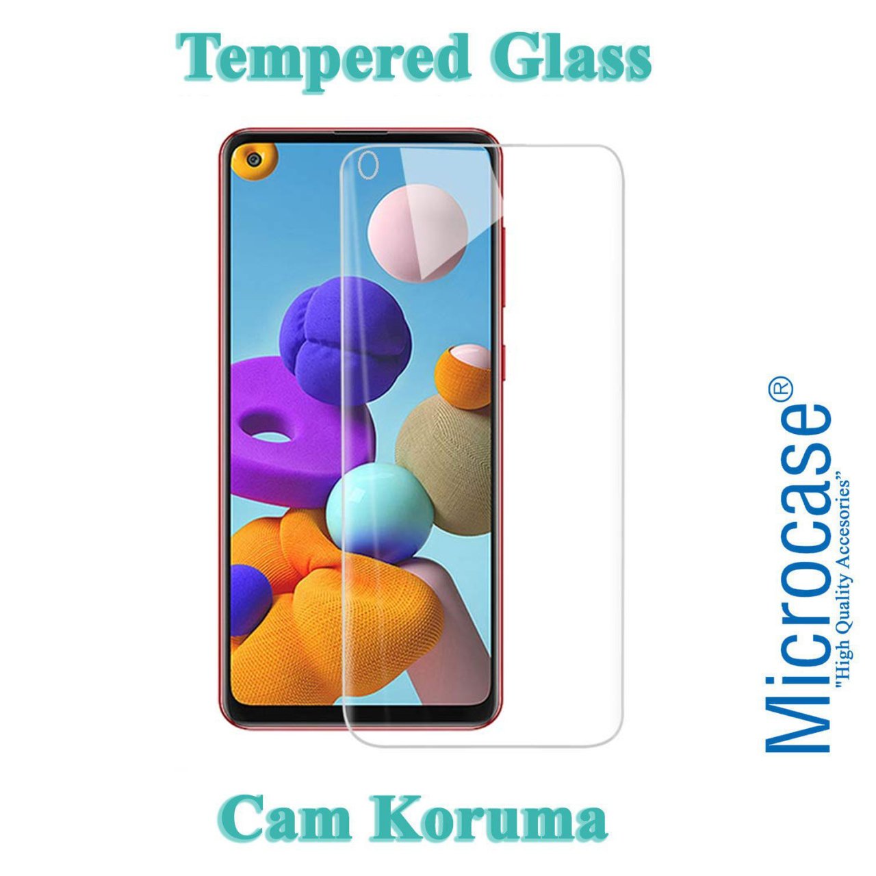 Microcase Samsung M11 Tempered Glass Cam Ekran Koruma