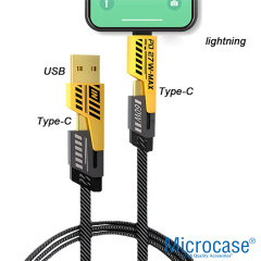 Microcase 65w 4in1 Naylon Örgülü 1 Metre Pd Hızlı Şarj Kablosu Iphone Android Uyumlu Kablo - Al5187