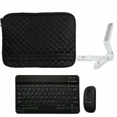 Microcase Lenovo Tab M11 11 inch Tablet için  Kapitone Tablet Çanta + Bluetooth Klavye + Mouse + Tablet Standı - AL8123