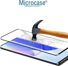Microcase OnePlus Ace 2/OnePlus 11R Tam Kaplayan Çerçeveli Tempered Ekran Koruyucu - Siyah AL3276