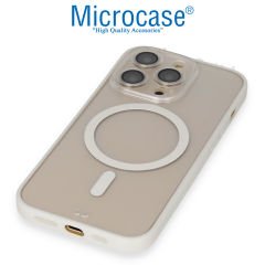 Microcase iPhone 14 Pro için Magsafe Manyetik Darbeye Dayanıklı Yarı Esnek Plastik TPU Mat Kılıf - AL8118