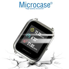 Microcase Xiaomi Amazfit Bip Önü Kapalı Tasarım Silikon Kılıf - Şeffaf