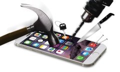 Apple iPhone 6 6s Brushed Carbon Fiber Silikon Kılıf + Tempered Cam