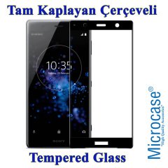 Microcase Xperia XZ2 Premium Tam Kaplayan Tempered Ekran KORUMA