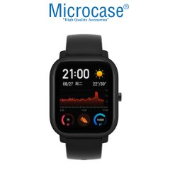 Microcase Xiaomi Amazfit GTS Önü Açık Tasarım Plastik Kılıf - Siyah