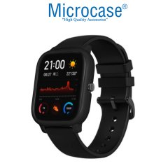 Microcase Xiaomi Amazfit GTS Önü Açık Tasarım Plastik Kılıf - Siyah