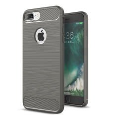 Apple İphone 6 Plus 6s Plus Brushed Carbon Fiber Silikon Kılıf