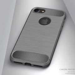 Apple İphone 6 Plus 6s Plus Brushed Carbon Fiber Silikon Kılıf