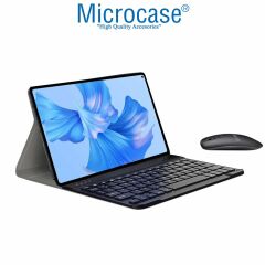 Microcase Huawei Matepad 11.5 inch Tablet Bluetooth Klavye ve Mouse + Standlı Kılıf - BKK6