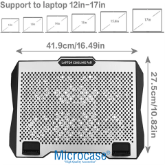 Microcase ZR924 Telefon Tutacaklı 6 Kademe Yükseklik Ayarlı Laptop Soğutucu - AL5210