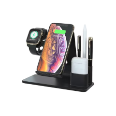 Microcase 3in1 Kalemlik Bölmeli Wireless Kablosuz Şarj Cihazı Standı - AL5319