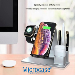 Microcase 3in1 Kalemlik Bölmeli Wireless Kablosuz Şarj Cihazı Standı - AL5319