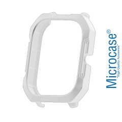 Microcase Xiaomi Amazfit GTS Önü Açık Tasarım Armor Rubber Kılıf - Beyaz