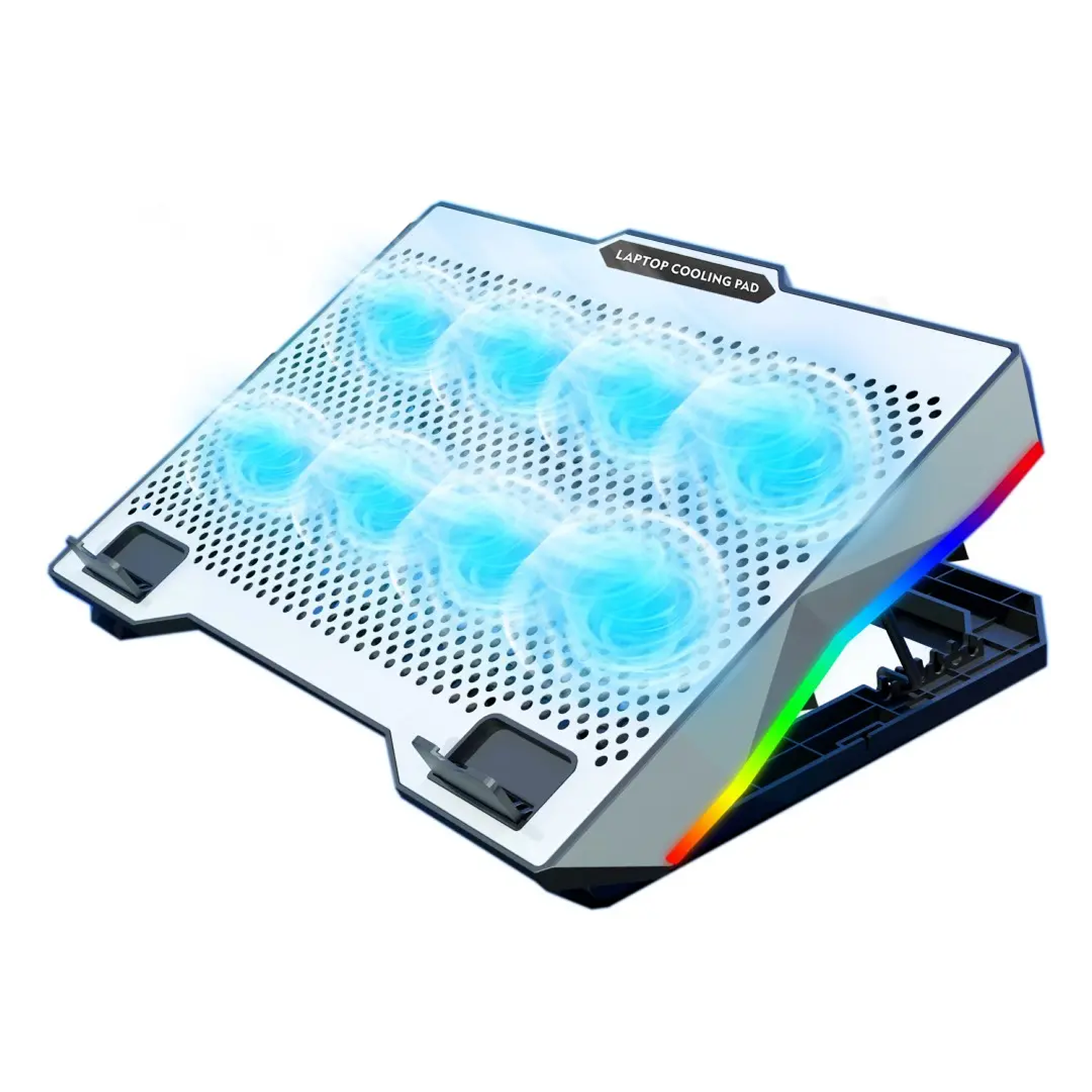Microcase ZR608 Telefon Tutacaklı 6 Kademe Yükseklik Ayarlı 8 Fanlı Laptop Soğutucu - AL5211