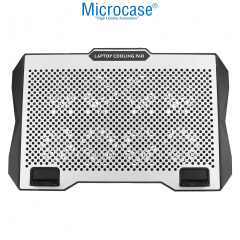 Microcase ZR608 Telefon Tutacaklı 6 Kademe Yükseklik Ayarlı 8 Fanlı Laptop Soğutucu - AL5211